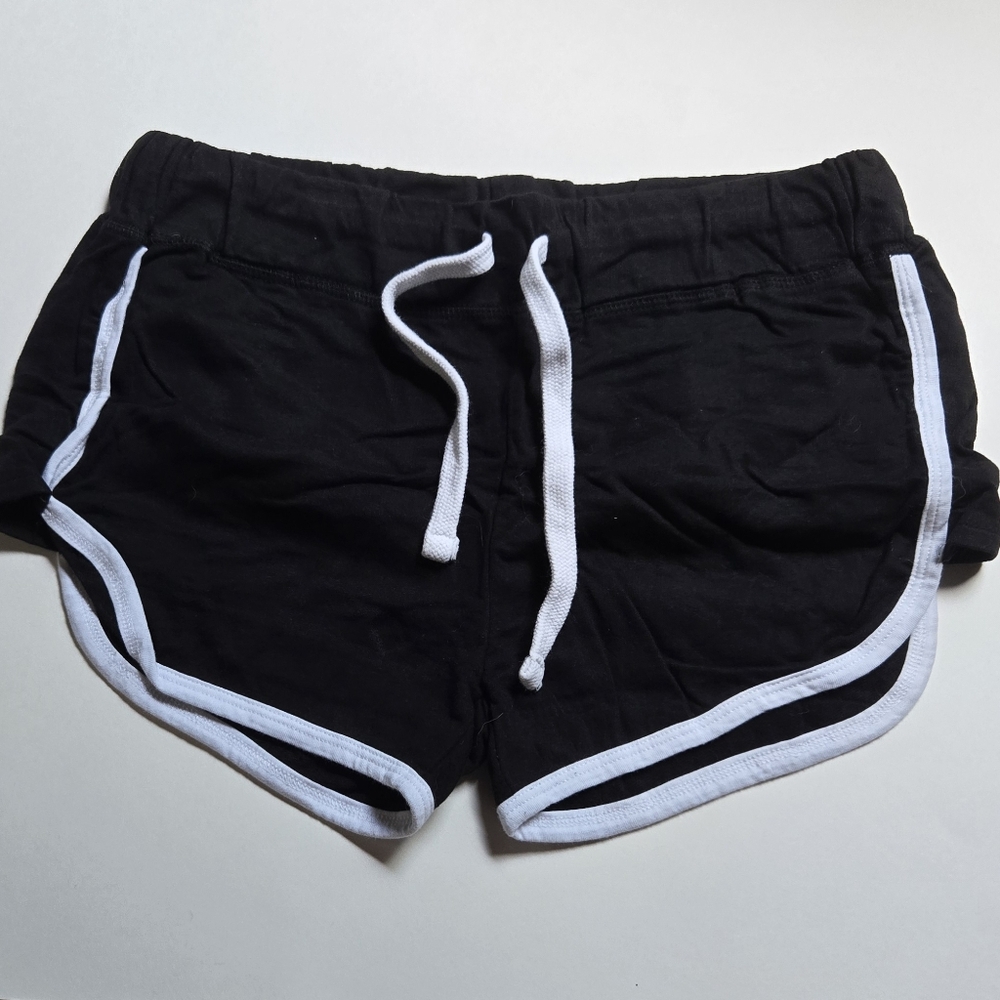 Black Women's Shorts with White Trim Size Small